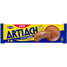 Bolachas Round Wafer De Chocolate De Leite Com Avelã Artiach 142 gr
