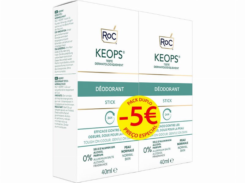 Desodorizante Roc Keops Stick 2X40 ml -5