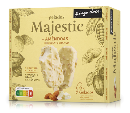 Gelado Majestic Chocolate Branco E Amêndoa Pingo Doce 0.72L
