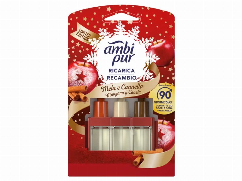 Ambientador Ambipur 3Vol Recarga Maçã Canela 20 ml