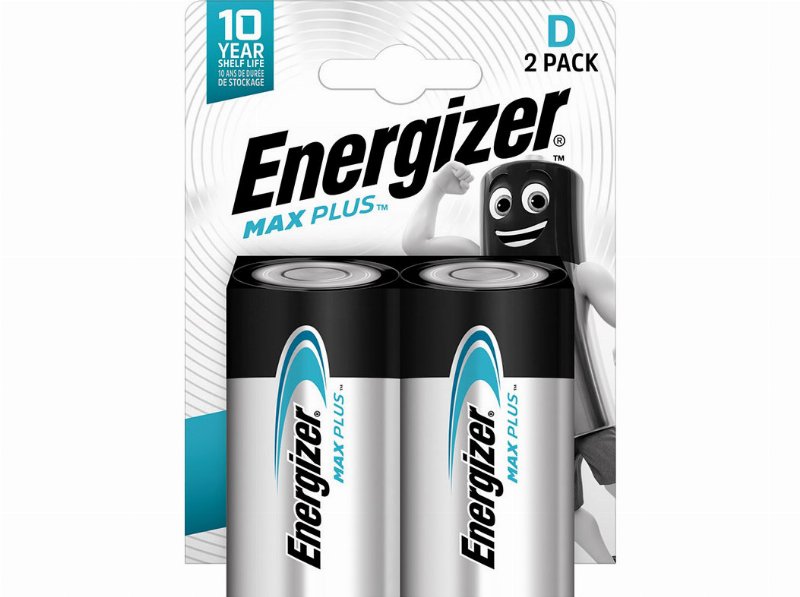 Pilhas Max Plus Energizer Lr20-D Pack 2 Unidades