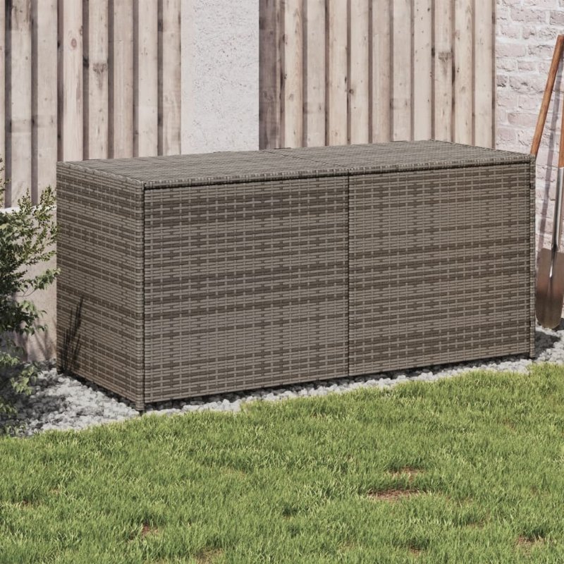 Hkh Caixa De Arrumação Para Jardim 283 l Vime Pe - Cinzento