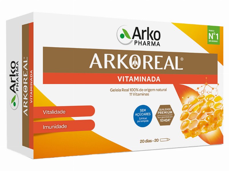 Suplemento Arkoreal Vitaminada Sem Açúcar 20 Ampolas