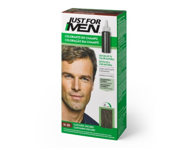 Coloração Just For Men Longa Duração Castanho Escuro