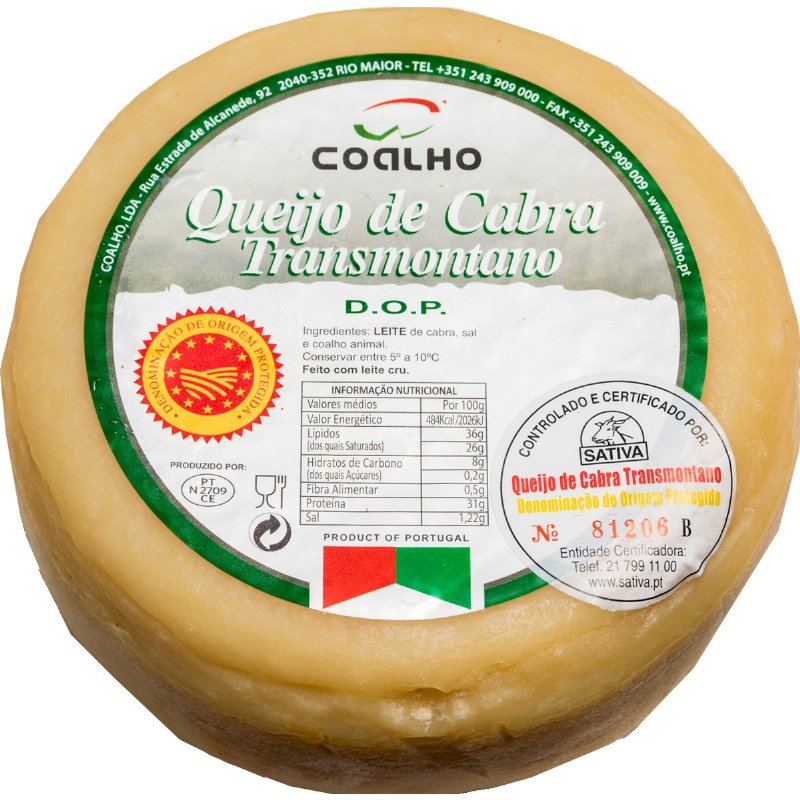 Queijo De Cabra De Trás-Os-Montes Regional Dop Peso Aproximado Por 1 g
