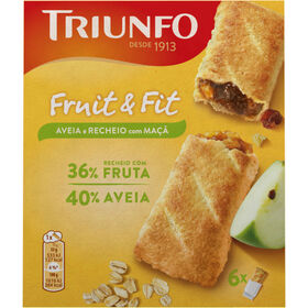 Bolachas Fruit & Fit Aveia Com Recheio De Maçã Triunfo 200 gr (6 Un)