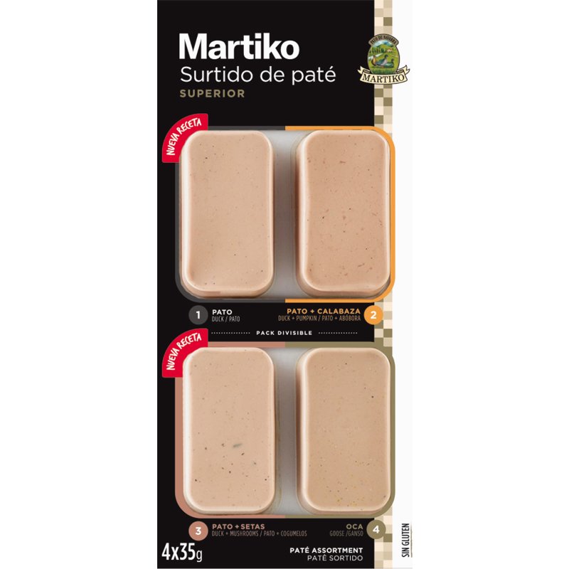 Sortido De Paté Superior Pack 4 140 g