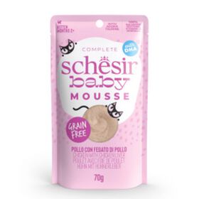 Comida Húmida Para Gato Júnior Mousse Frango E Salmão Schesir 70 g