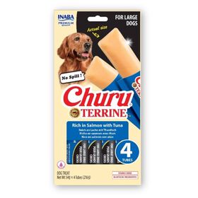 Snack Para Cão Adulto Grande Salmão E Atum Churu Terrine 4 X 54 gr
