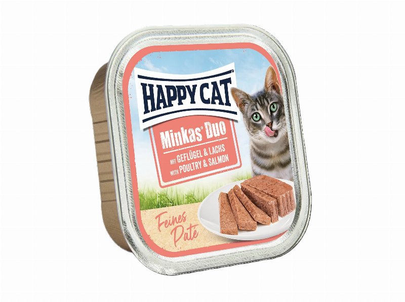 Comida Húmida Gato Happy Cat Duo Aves E Salmão 100 g