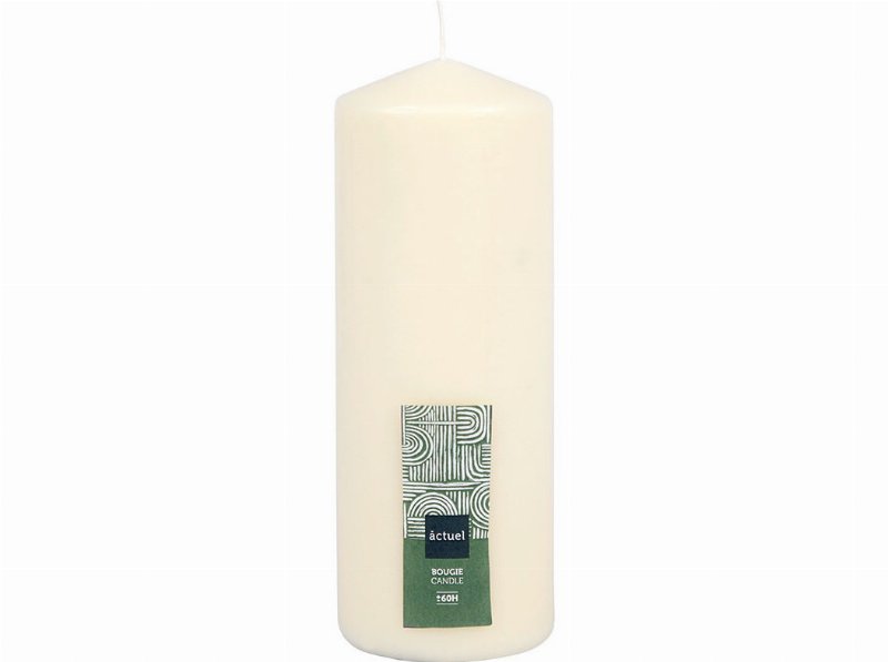 Vela Pilar Actuel Marfim 18 Cm