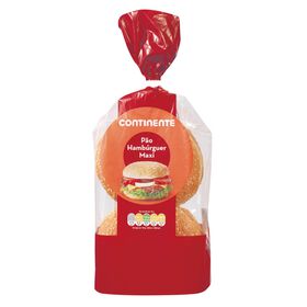 Pão De Hambúrguer Maxi Continente 300 gr (4 Un)