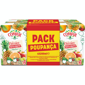 Néctar Tutti Frutti Compal Clássico 6 X 20 cl