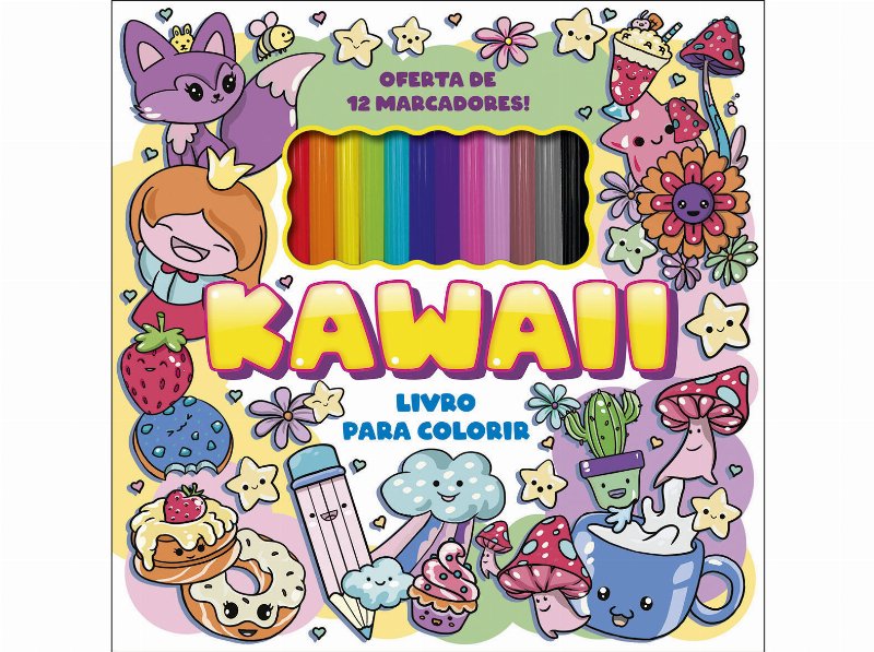 Livro Kawaii - Para Colorir