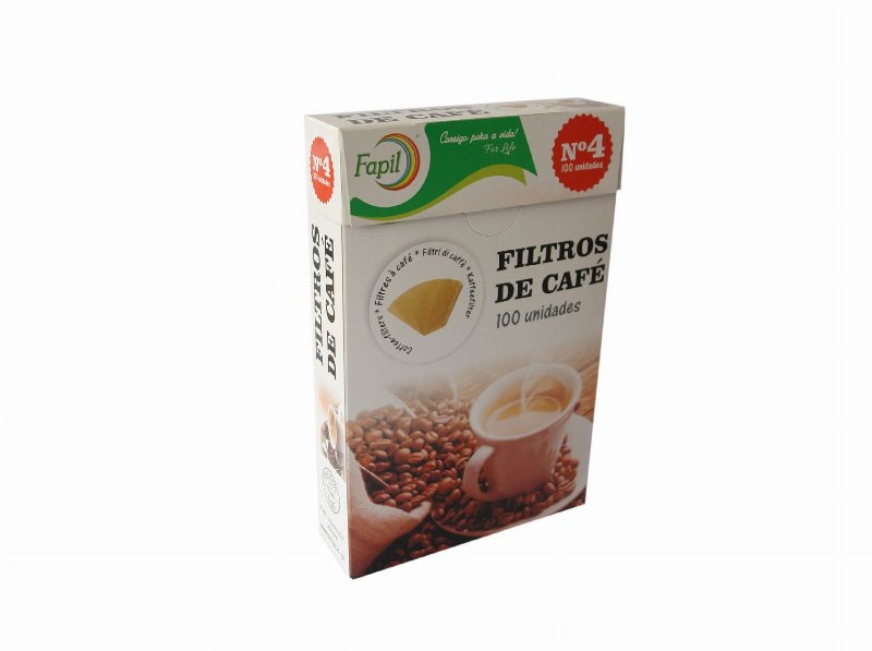 Filtros Café Nº4 Fapil Pack 100 Unidades