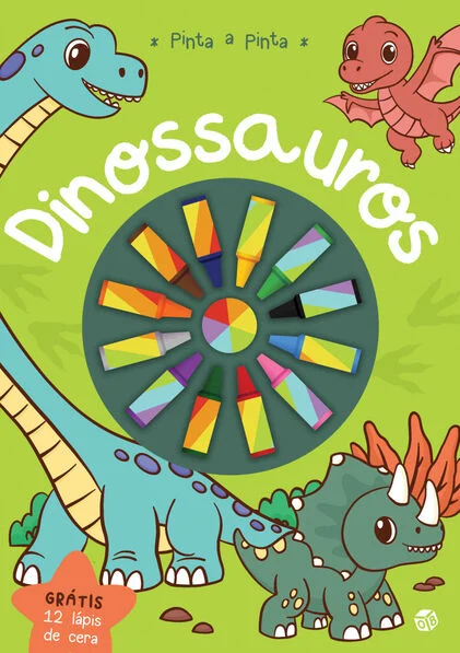 Dinossauros - Livro De Colorir Com Lápis De Cera Vários Autores