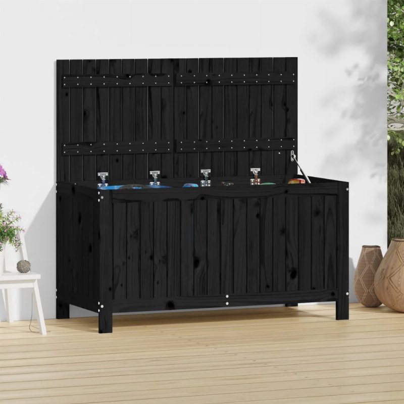 Hkh Caixa De Arrumação Jardim Pinho Maciço - Preto