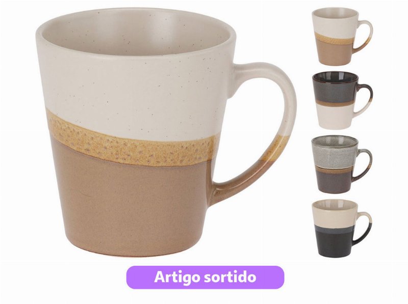 Caneca Grês 300 ml Cores Sortidas