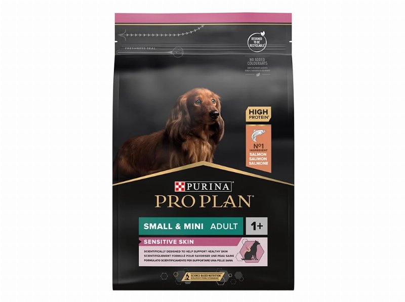 Ração Para Cão Pro Plan Small E Mini Para Pele Sensível Com Salmão 3 kg