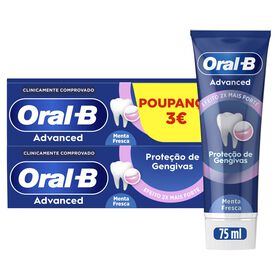 Pasta De Dentes Advanced Proteção Gengivas Oral-B 2 X 75 ml