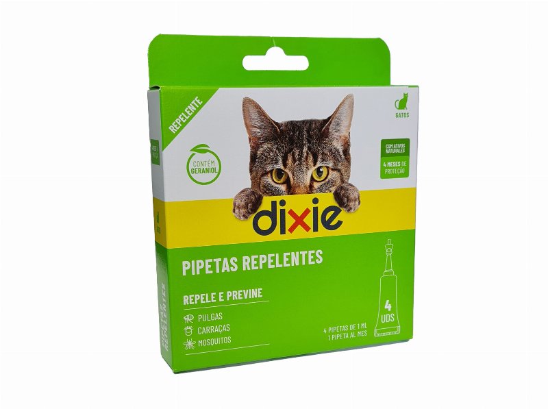 Pipetas Repelentes Gato Dixie 4X1 ml