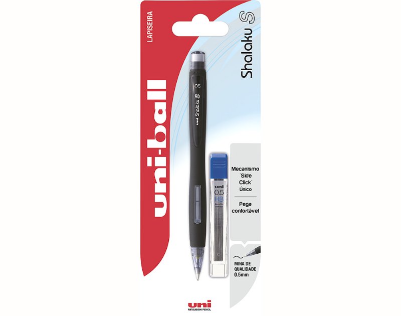 Lapiseira Com Recarga De 12 Minas Uni-Ball Shalaku M5-228 0.5Mm