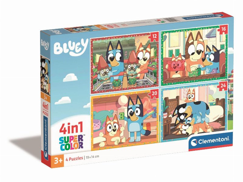 Puzzle 4 Em 1 Bluey Clementoni