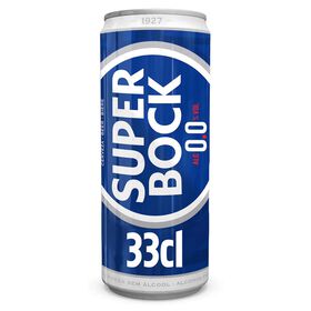 Cerveja Em Lata Sem Álcool 0,0% Super Bock 33 cl