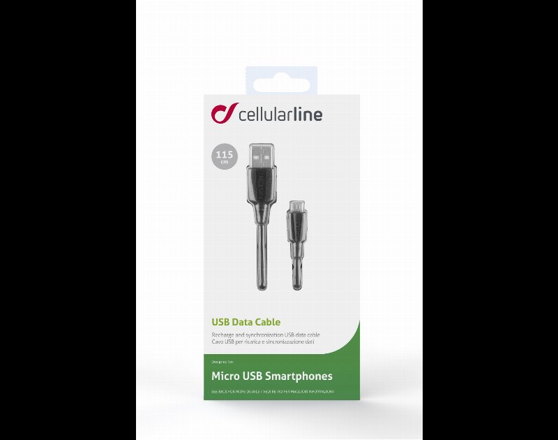 Cabo Micro Usb Cellularline Preto 1.2M