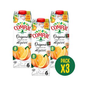 Néctar Laranja Do Algarve Compal Origens 3 X 1 Lt