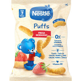 Snack Para Bebé De Morango Happypuffs +12M Nestlé 28 gr