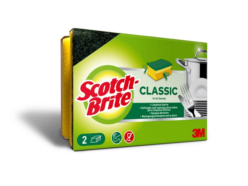 Esfregão Scotch Brite Salva Unhas Fibra Verde Pack 2Un