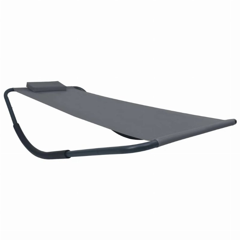 Hkh Espreguiçadeira De Jardim 200X90 Cm Aço Cinzento - Cinzeto
