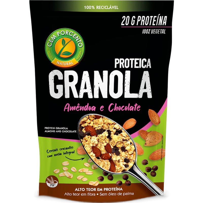 Granola Proteica De Amêndoa E Chocolate 300 g