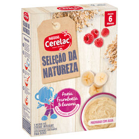Papa Infantil Láctea Aveia, Framboesa E Banana Seleção Da Natureza +6M Cerelac 240 gr