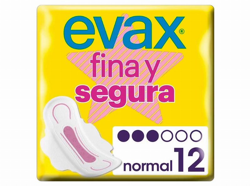 Pensos Higiénicos Fina & Segura Normal Alas Evax 12Un