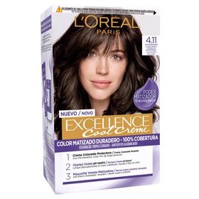 Coloração Permanente Cool Creme Castanho Gelado 4.11 l'oréal Paris Excellence 1 Un