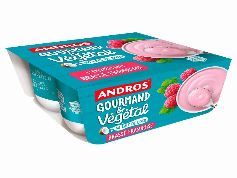 Vegegurte Andros Base De Coco C/Framboesa 4X100 g