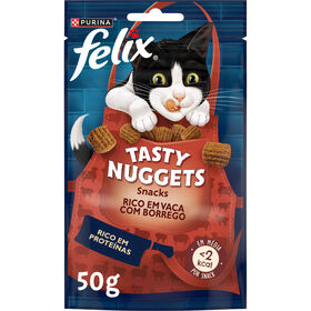Snack Para Gato Adulto Nuggets Vaca E Borrego Purina Felix 50 g