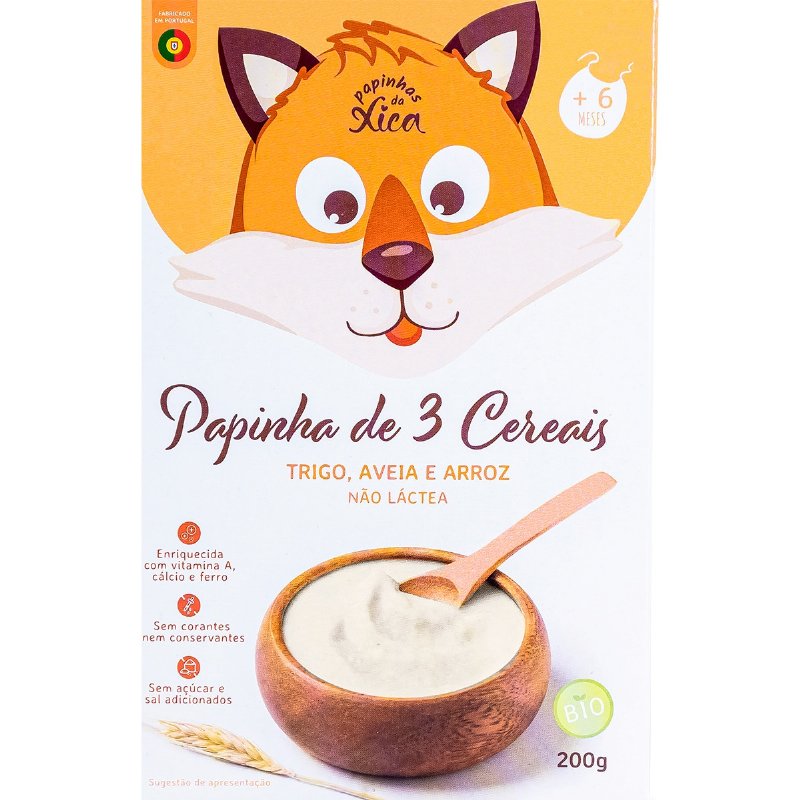 Papinhas Bio 3 Cereais 200 g