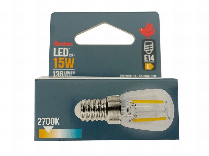 Lâmpada Led Auchan Frigorifico 15W Luz Amarela