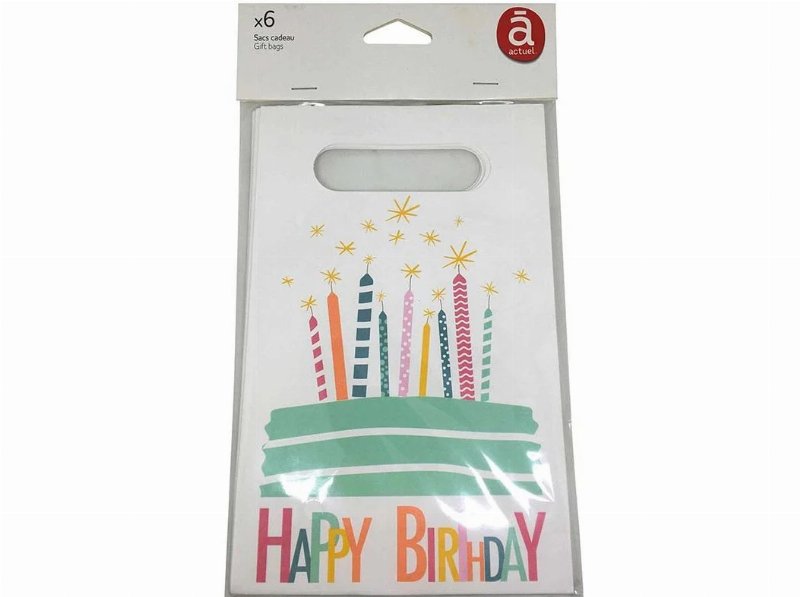 Saco Para Guloseimas Actuel Papel H. Birthday X6