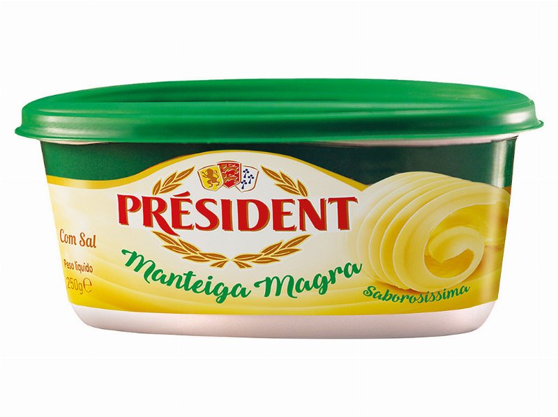 Manteiga President Magra Meio Sal 250 g