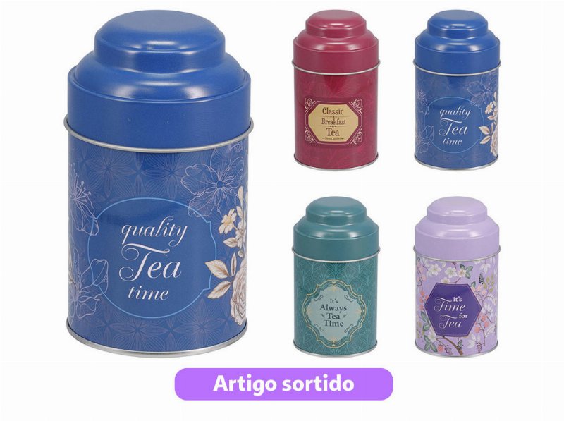 Lata Para Chá 7.5X13.5Cm Modelos Sortidos