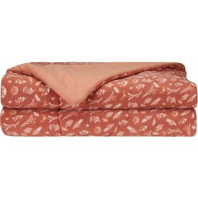 Edredão Polar 240X220Cm Rosa Plantópia Kasa
