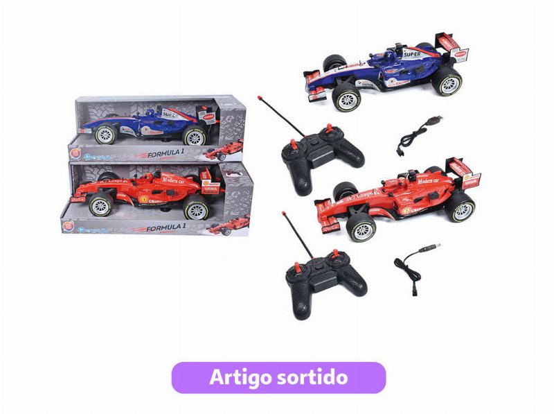 Carro F1 R/C One Two Fun 27Mhz 1:12 Cores Sortidas