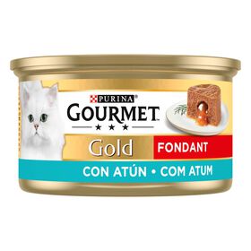 Comida Húmida Para Gato Adulto Fondant Atum Purina Gourmet Gold 85 g
