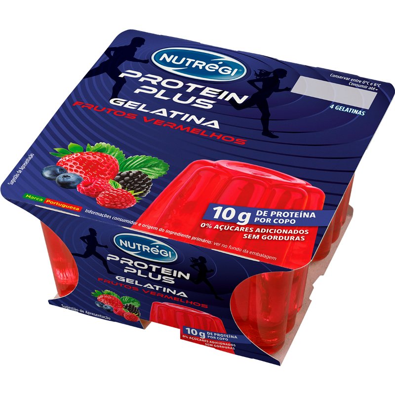 Gelatina Proteína De Frutos Vermelhos Pack 4 Unidades 100 g