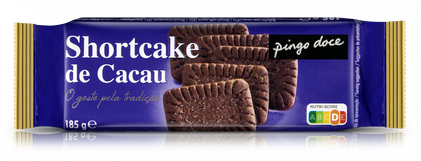Bolachas Shortcake De Cacau Pingo Doce 0.185Kg