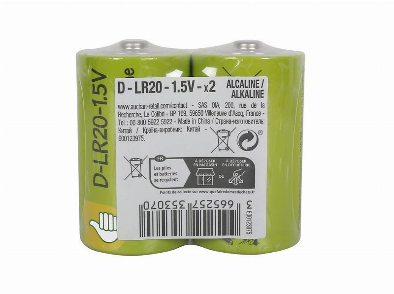 Pack 2 Pilhas Alcalina Polegar Basic D Lr20 2Un
